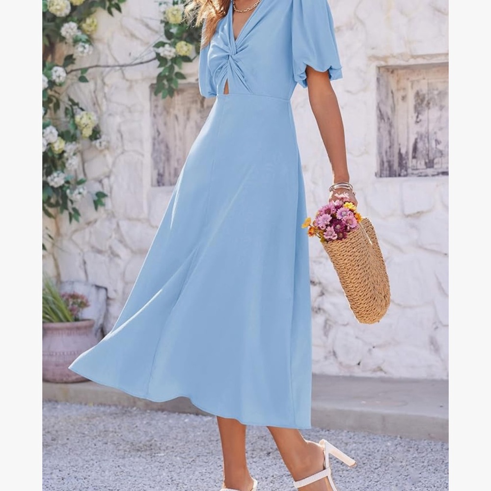 Blue flare dress size large